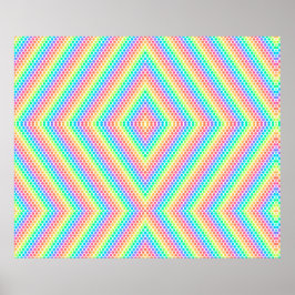 Poster design de pôster colorido apresenta um arco-íris v