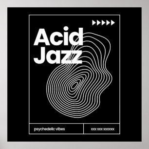 Poster design de pôster de música Acid Jazz