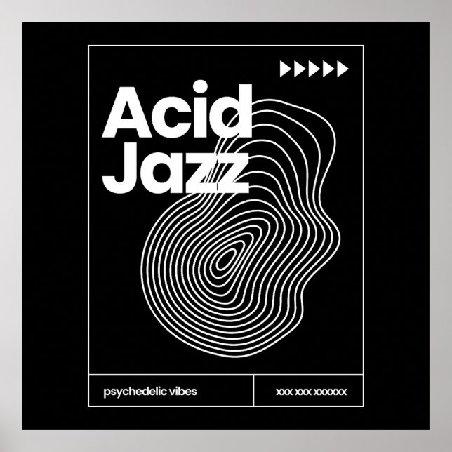 Poster design de pôster de música Acid Jazz (Frente)