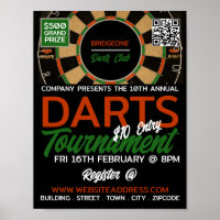 Design de prancheta, Anúncios de Torneio Darts