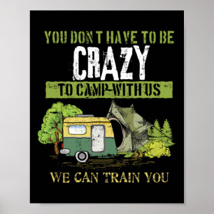 Poster Design de presente de piada de camping maluco aman