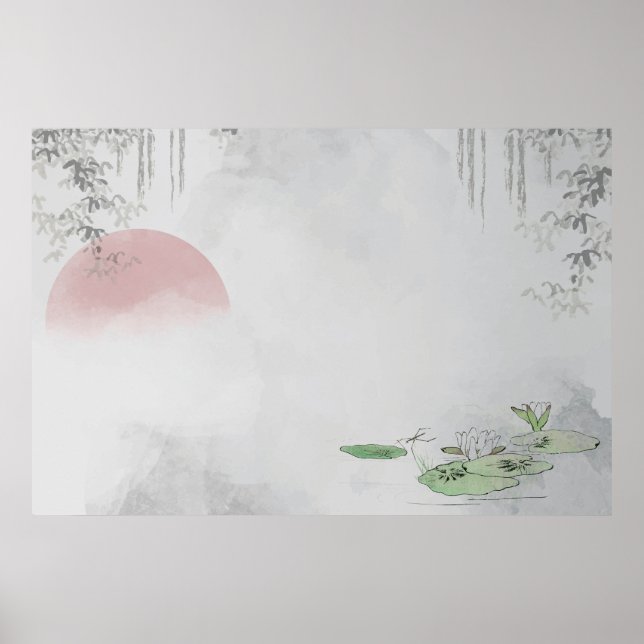 Poster design de quadro de folheado plano do vazio (Frente)