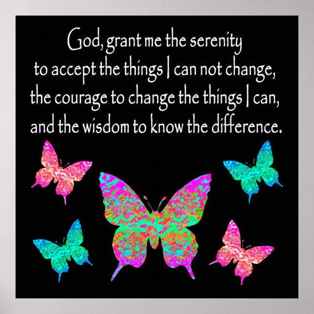 Póster DESIGN DE REZA DE SERENIDADE COM BOTÃO bonito (Frente)