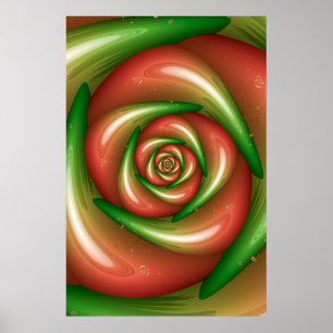 Poster Design de Rosa de pêssego