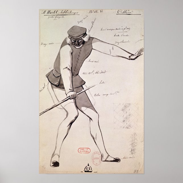 Póster Design de roupa para um Acrobat (Frente)