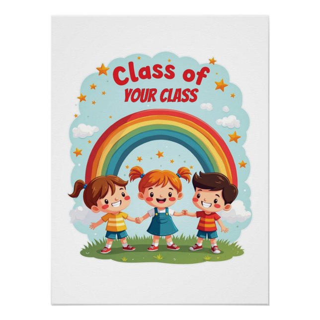 Póster Design De Sala De Classe Personalizada Para Crianç (Frente)