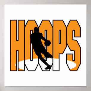 Poster design de salões de basquetebol