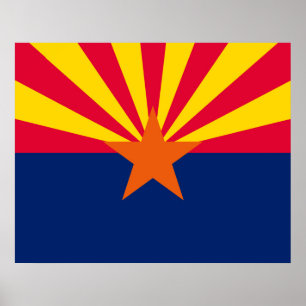 Poster Design de Sinalizador do Estado da arizona