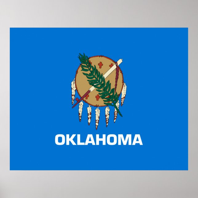 Poster Design de Sinalizador do Estado de Oklahoma (Frente)