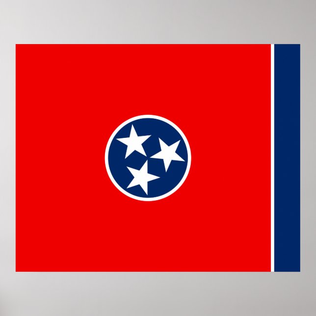 Póster Design de Sinalizador do Estado do Tennessee (Frente)