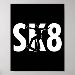 Poster Design de Skate Sk8 Legal Dicas de Skate