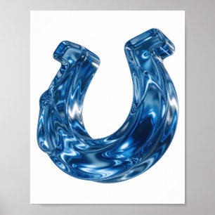 Poster Design de slogan de água azul dinâmico