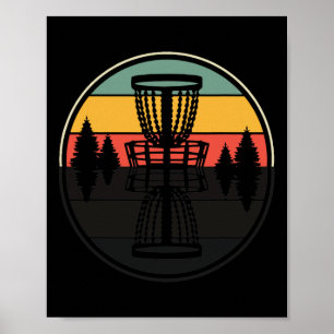 Poster Design de Sombreado Divertido Frisbee de Golfe Dis