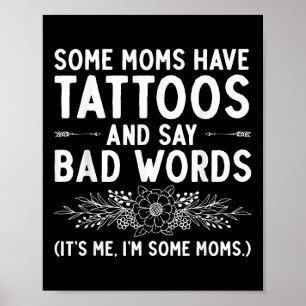 Poster Design De Tatuagem Engraçada Para Mamãe Mulheres T