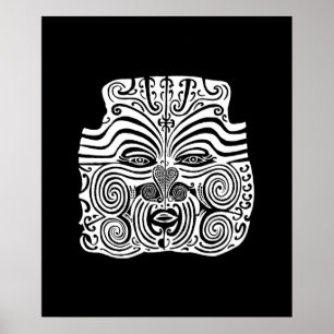 Poster Design de Tatuagem Tribal - Nova Zelândia Maori