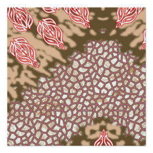Póster Design de tecido de intricato com padrões florais
