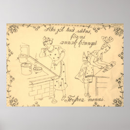 Poster Design de tela de parede da Hungria