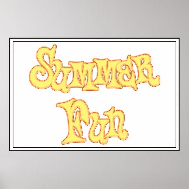 Póster Design de texto de Verão (Frente)