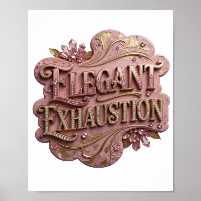 Poster Design de texto Dynamic Gold EXAUSTÃO ELEGANTE (Frente)