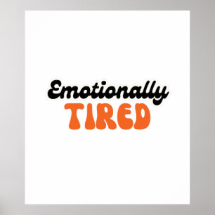Poster Design de Texto em Bolha Retro Emocionalmente Cans