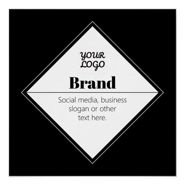 Póster Design de texto moderno editável & Seu logotipo (Frente)