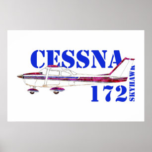 Poster Design de texto Negrito da Ilustração Skyhawk Cess