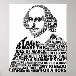 Poster Design de texto Shakespeare
