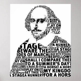 Poster Design de texto Shakespeare