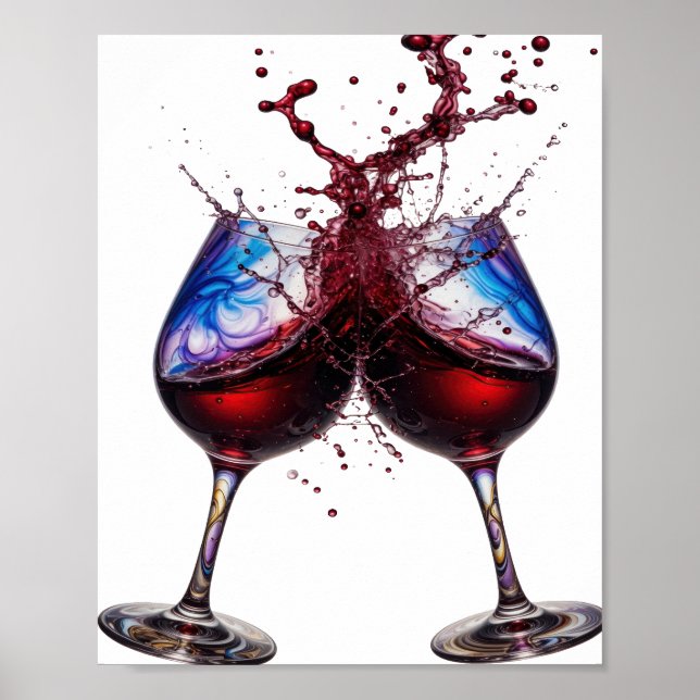 Poster Design de texto Sharp Silver CHEERS (Frente)