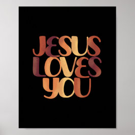 Poster Design de Tipografia Cristã Jesus Ama