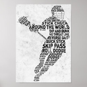 Póster Design de Tipografia de Lacrosse