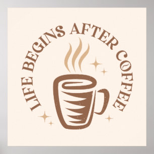 Poster Design de tipografia de vintage com café.