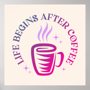 Poster Design de tipografia de vintage com café.