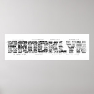 Poster Design de Tipografia do Brooklyn NY