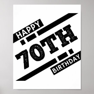 Poster Design de tipografia feliz de 70