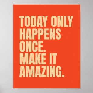 Poster Design de Tipografia Motivacional Citação Retro Ne