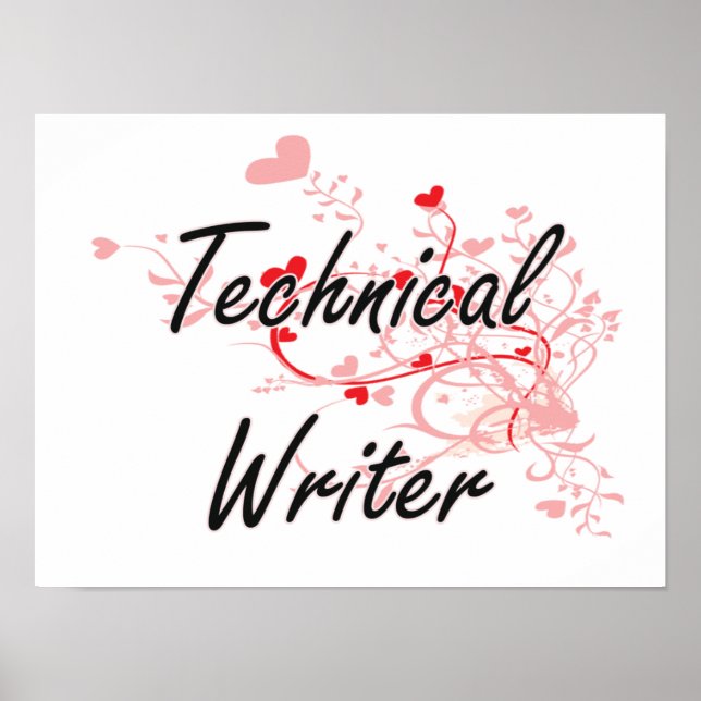 Póster Design de Trabalho Artístico de Escritor Técnico c (Frente)