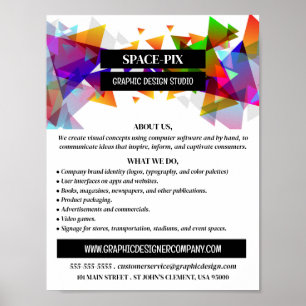 Poster Design de Triângulo Gráfico, Anúncio de Design de