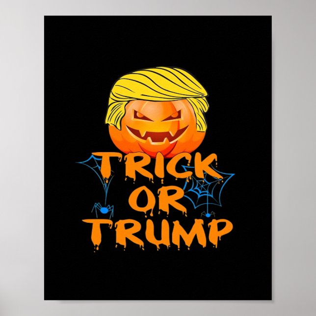 Poster Design De Trumpkin Engraçado Para O Dia Das Bruxas (Frente)