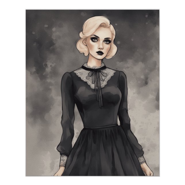 Póster Design de Vestido Magnético Retroativo - Couture W (Frente)