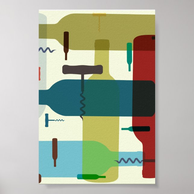 Póster Design de vinho com estilo retrô (Frente)