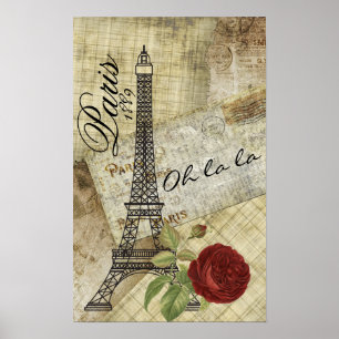 Póster Design de Vintage Paris