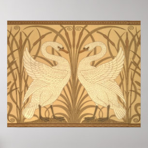 Poster Design de wallpaper Swan