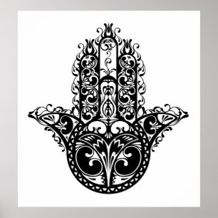 Póster Design decorativo 2 de Hamsa