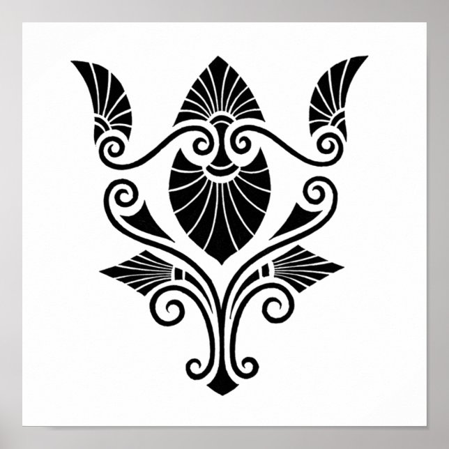 Poster Design Decorativo Elegante (1862) Pequeno (Frente)