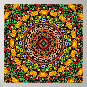 Póster Design detalhado da mandala
