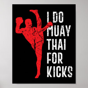 Poster Design Divertido de Boxe Muay Thai e Kampfpsort Mm