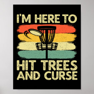 Poster Design Divertido de Golfe de Disco para Homens Mul