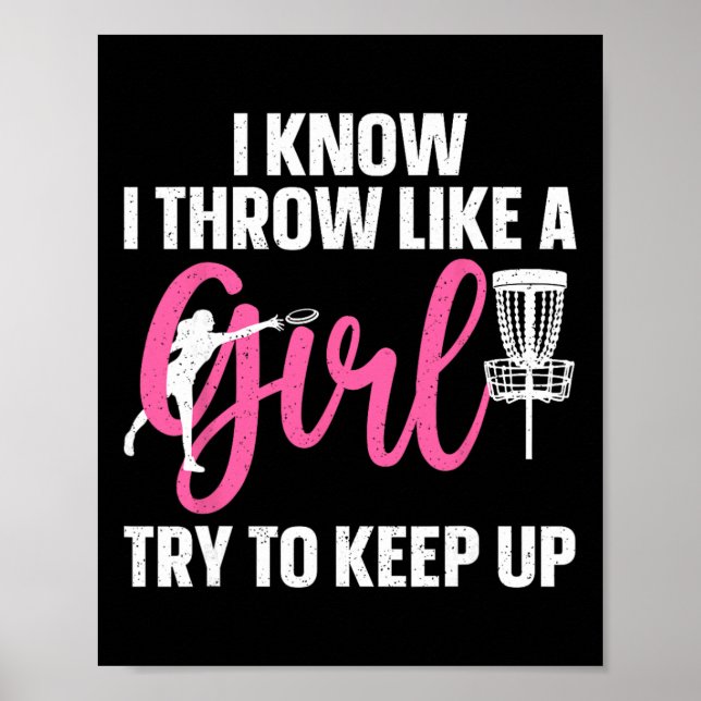 Poster Design Divertido de Golfe de Disco para Meninas Mu (Frente)