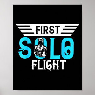 Poster Design Divertido Novo Lote Primeiro Voo Solo Aeron